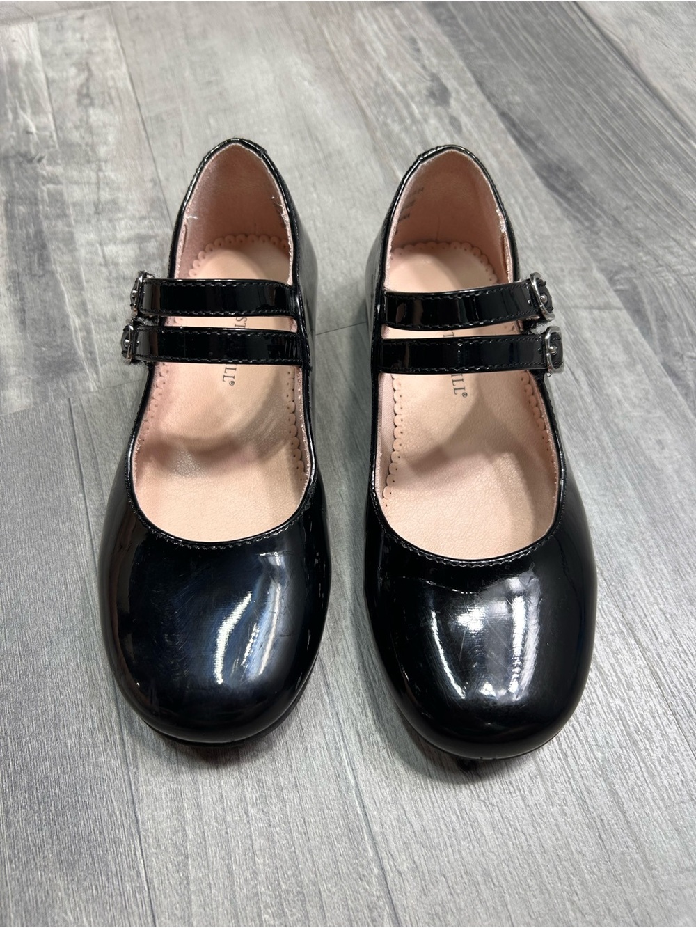 Christie & Jill Girls Black Dahlia Dress Shoes 12